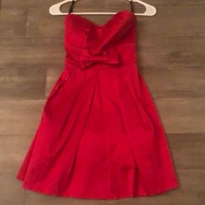Red Strapless Dress Prom Formal homecoming